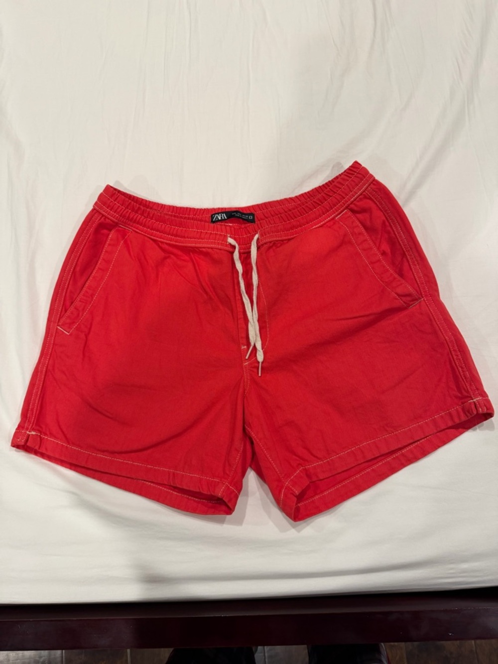 Zara Men’s Red Drawstring Shorts